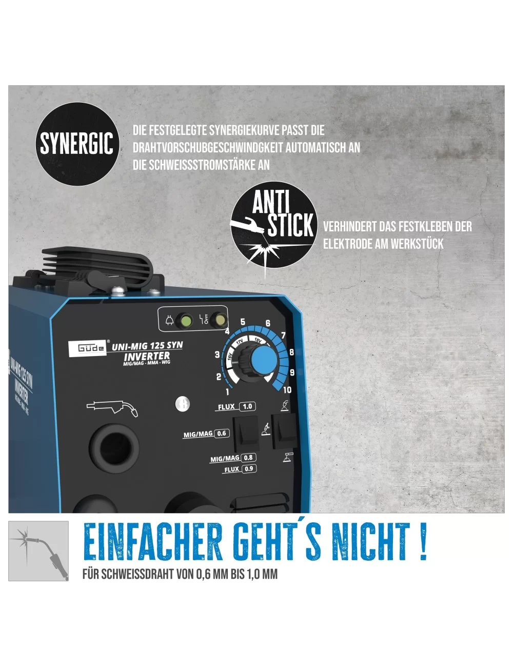 Gude Universeel lasapparaat Uni-Mig 125 SYN