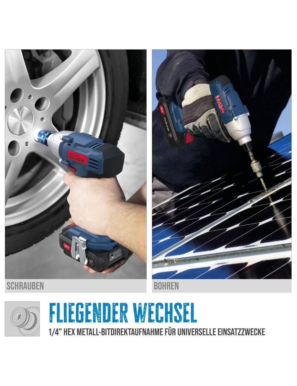 Gereedschapplek|GereedschapplekGude BSS 18 accu slagschroevendraaier 18 Volt