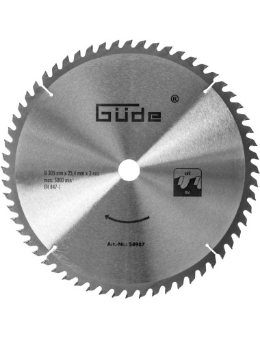 Zaagblad 305x25.4mm 60 tanden