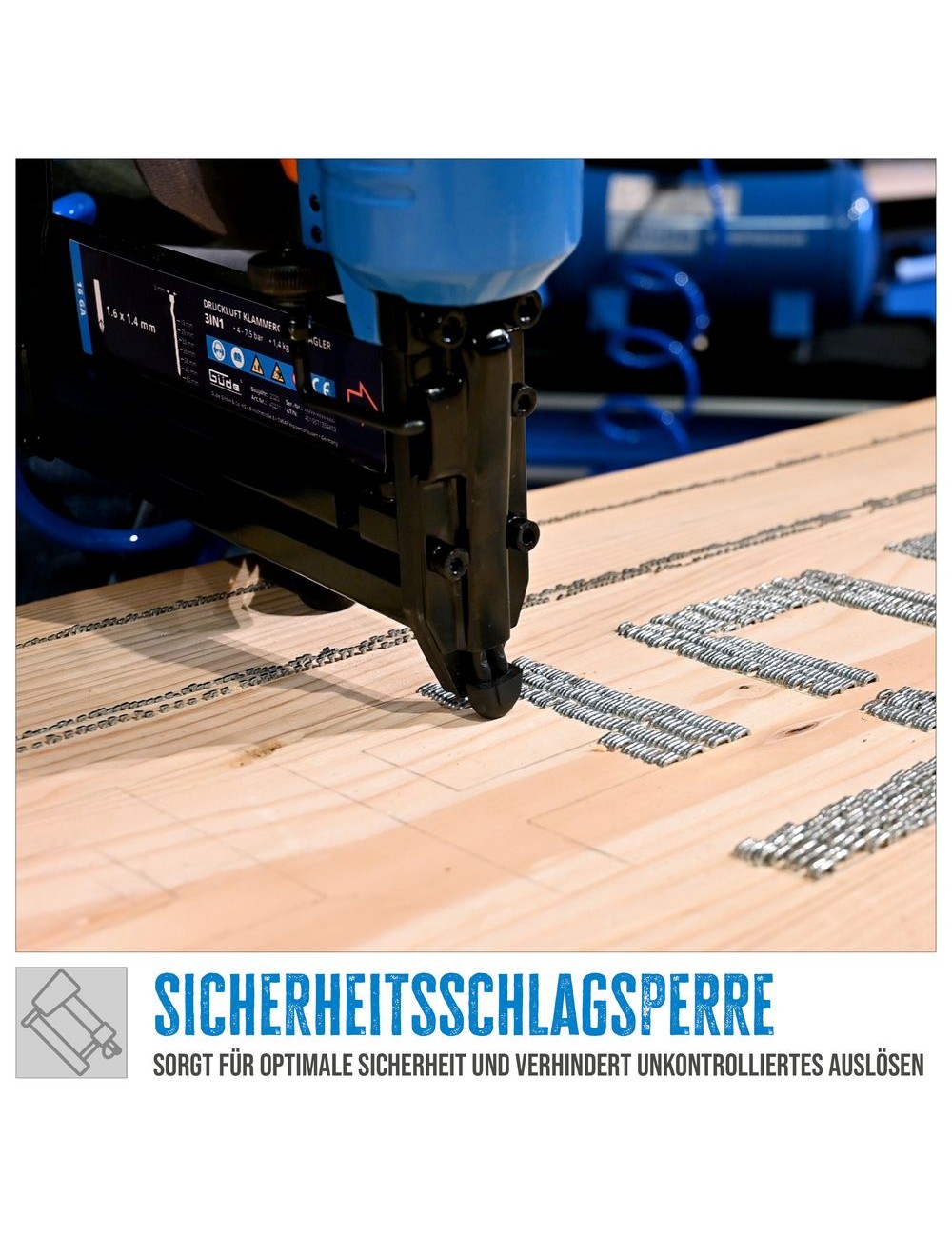 Gereedschapplek|GereedschapplekGude Pneumatische nietmachine / tacker 3in1