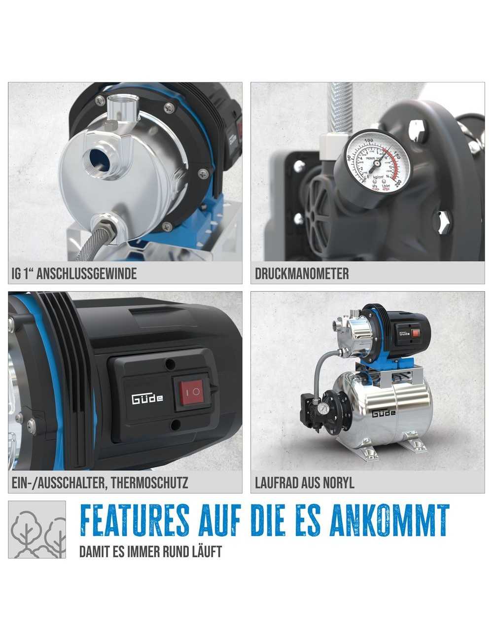 Gereedschapplek|GereedschapplekGude Hydrofoorpomp HWW 1000 ES
