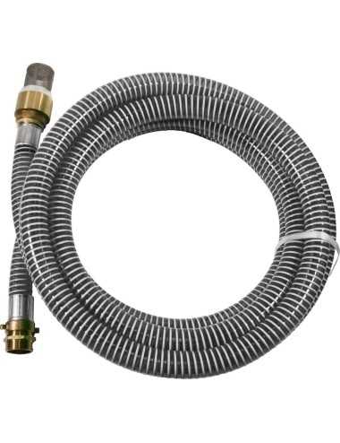 Aanzuigslang 1" met messing koppelingen 7m