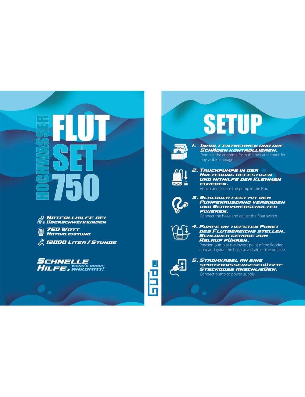 Gereedschapplek|GereedschapplekGude Dompelpomp 750 Overstromingsset