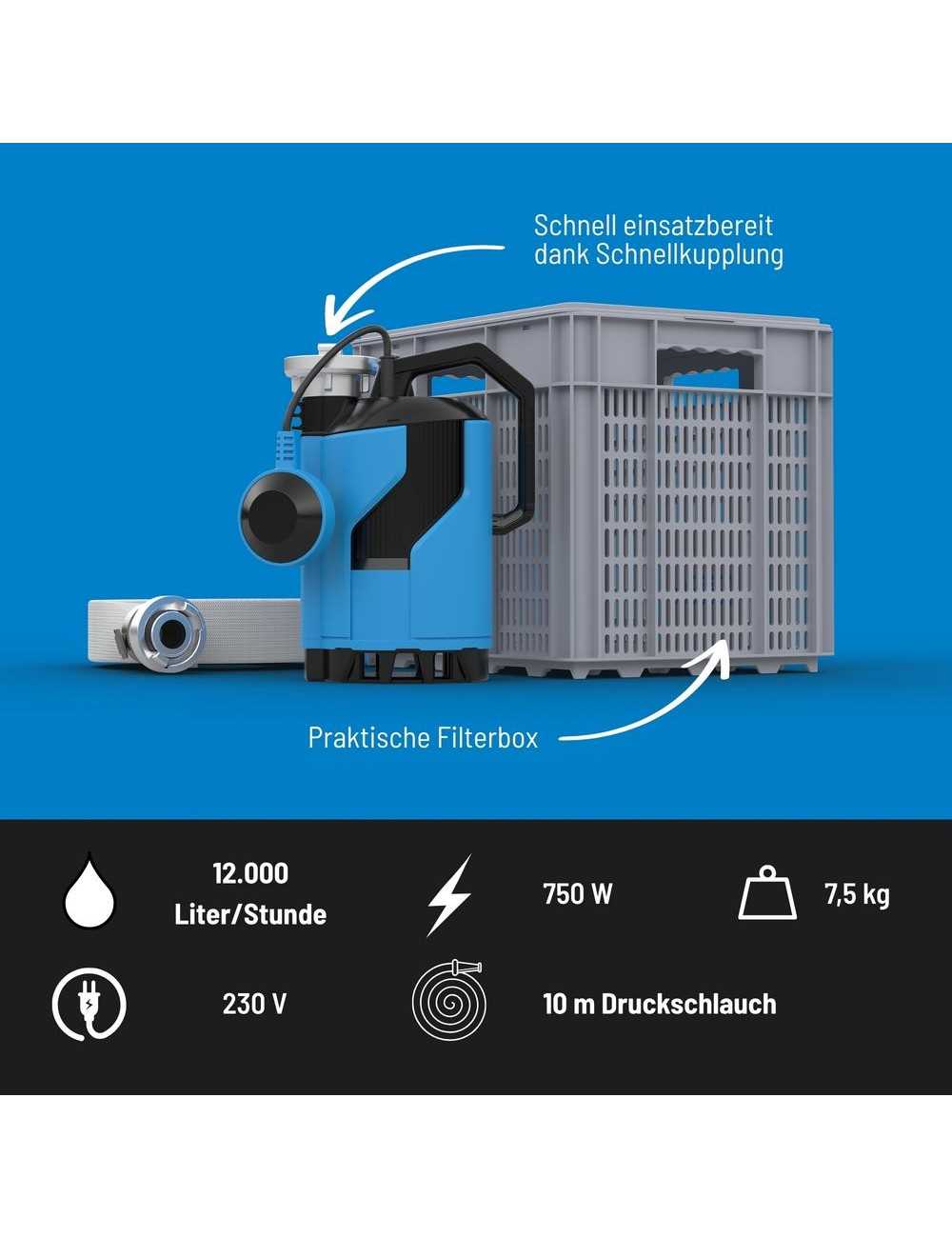 Gereedschapplek|GereedschapplekGude Dompelpomp 750 Overstromingsset