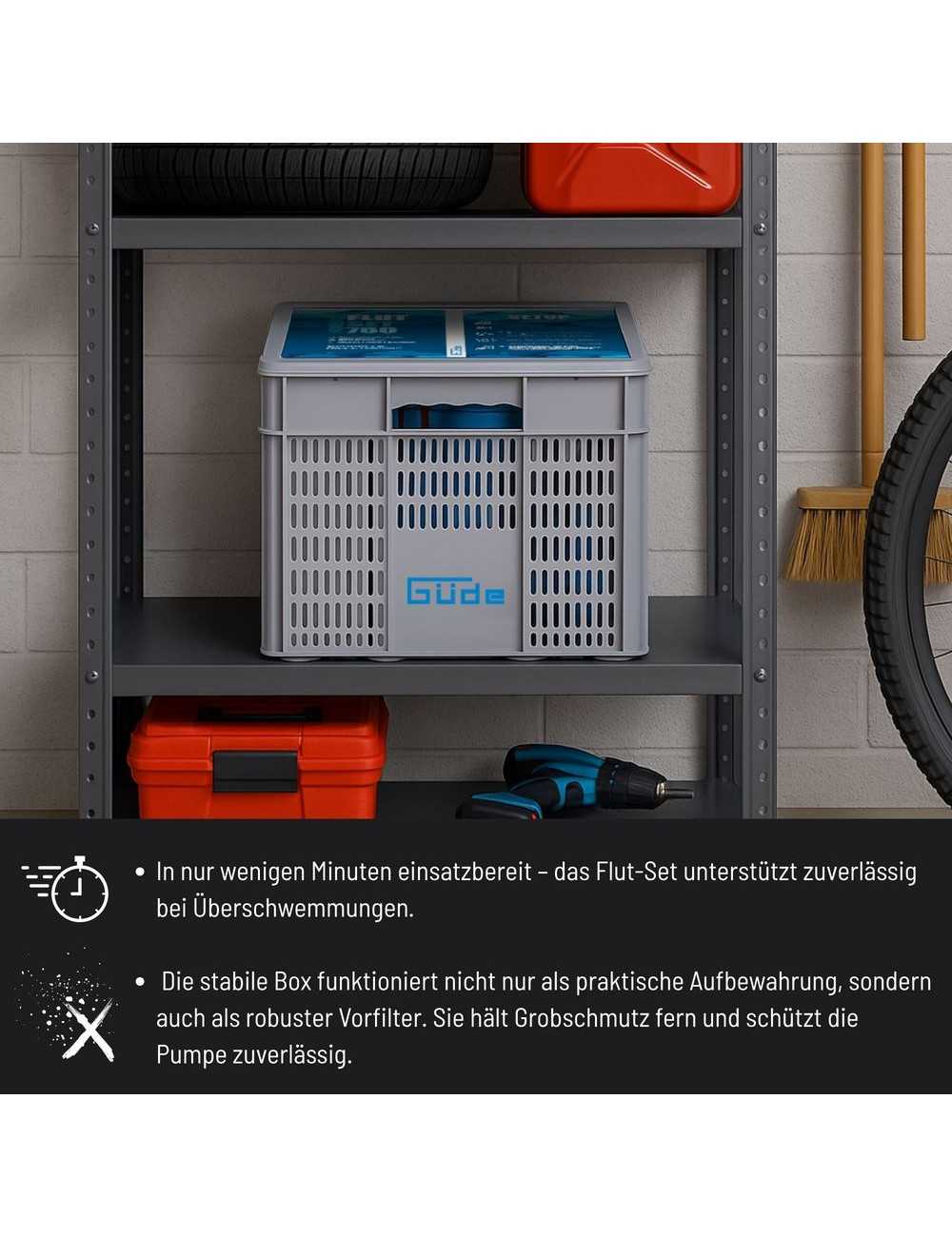 Gereedschapplek|GereedschapplekGude Dompelpomp 750 Overstromingsset