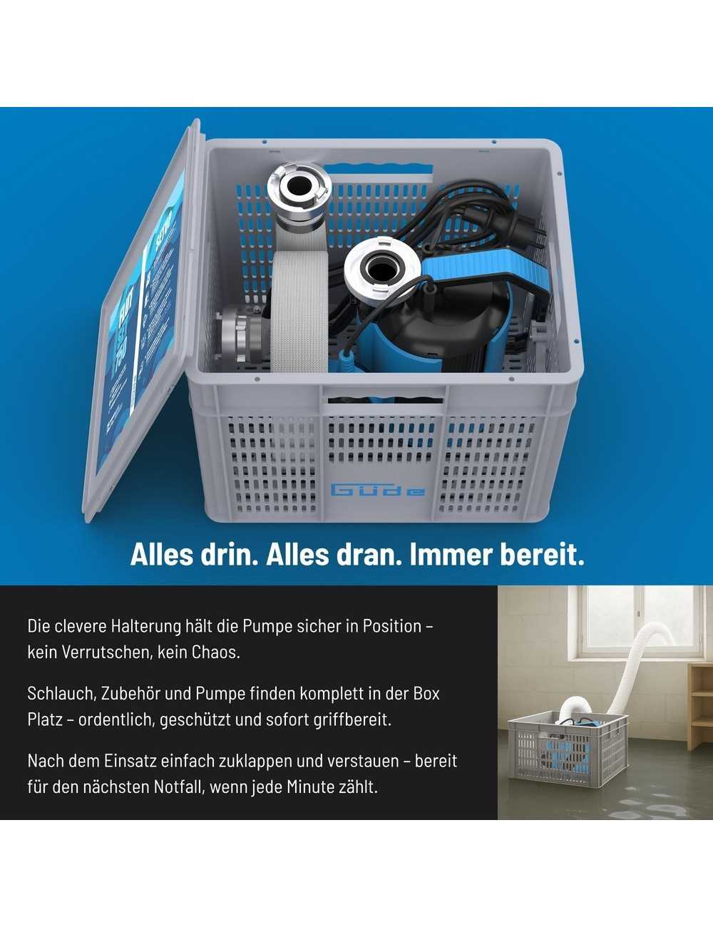 Gereedschapplek|GereedschapplekGude Dompelpomp 750 Overstromingsset