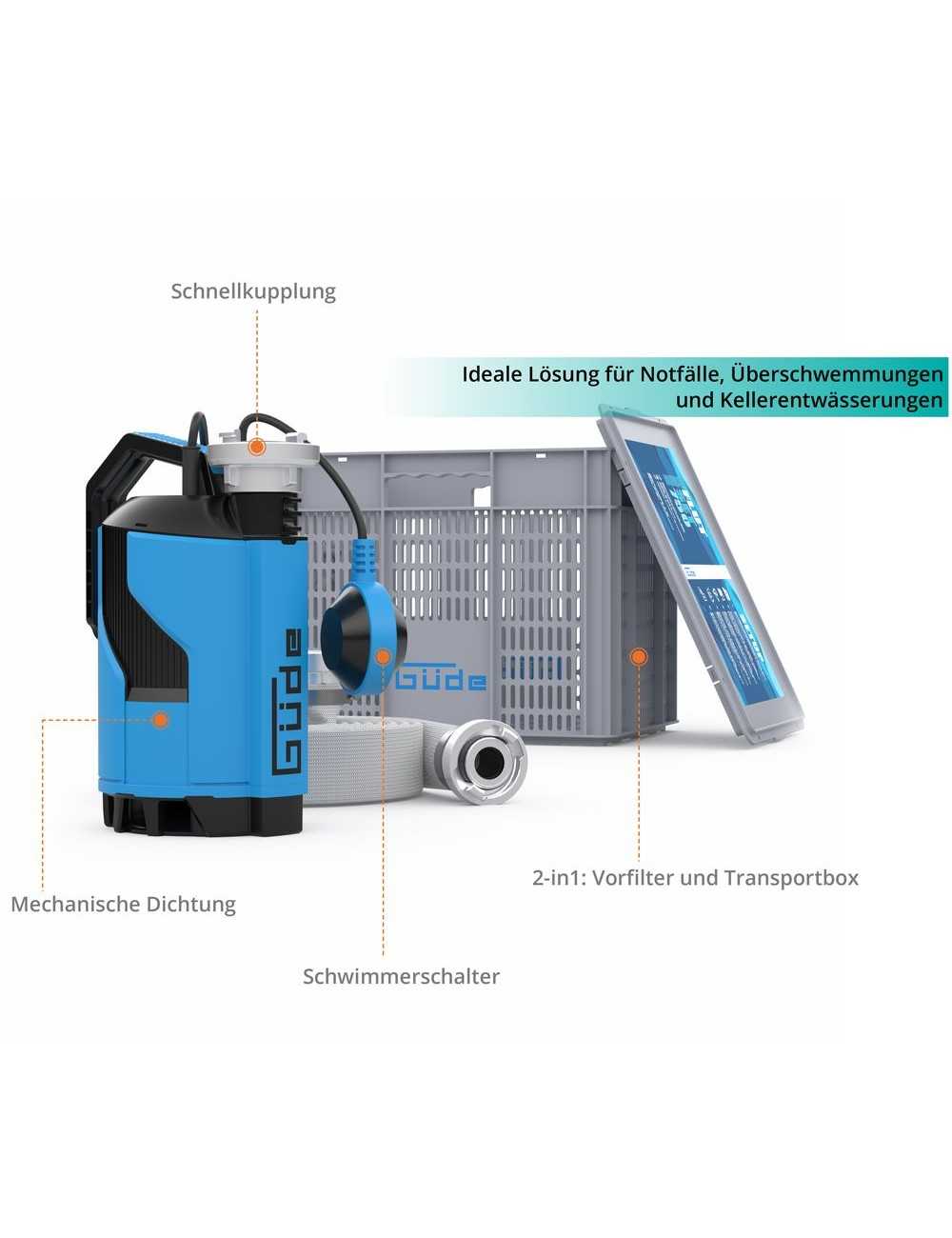 Gereedschapplek|GereedschapplekGude Dompelpomp 750 Overstromingsset